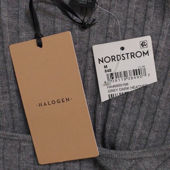 Halogen Womens Pullover Sweater Gray Heathered Long Sleeve Scoop Neck M New - Picture 6 of 7